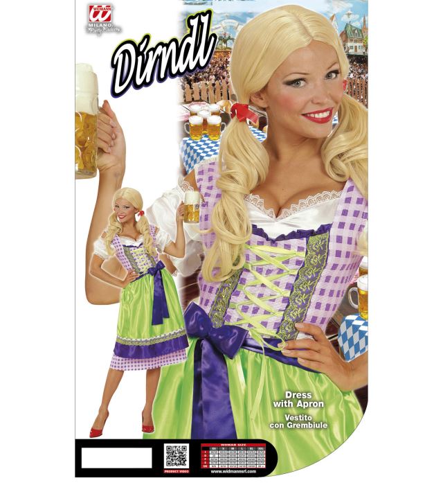 Traditionelles Dirndl Kleid mit Schürze für Fasnacht und Karneval