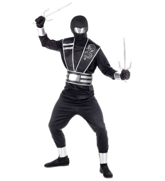 SPIEGELNINJA Kostüm-Set mit Maske und Rüstung für Fasnacht und Karneval