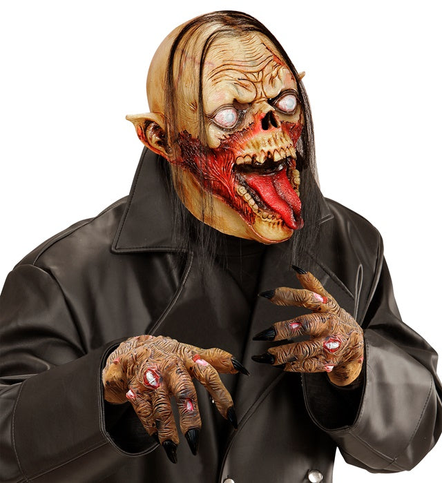 Latex Zombiehandschuhe mit realistischem Grusel-Design für Halloween
