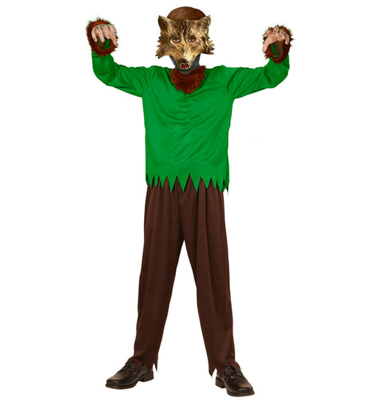 Werwolf Kostüm Set mit Jacke, Hose und Maske für Fasnacht