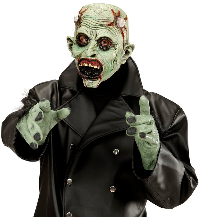 3/4 Maske Labormonster mit gruseligem Monster-Design für Halloween und Fasnacht