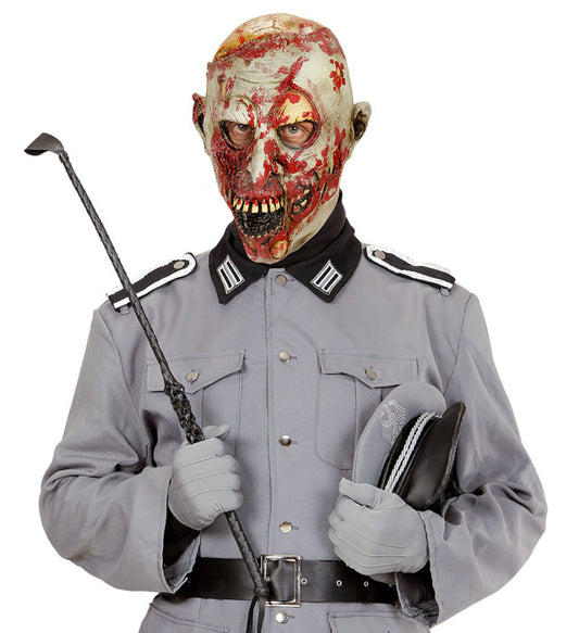 Realistische Zombie-Maske mit gruseligem Design für Halloween und Fasnacht