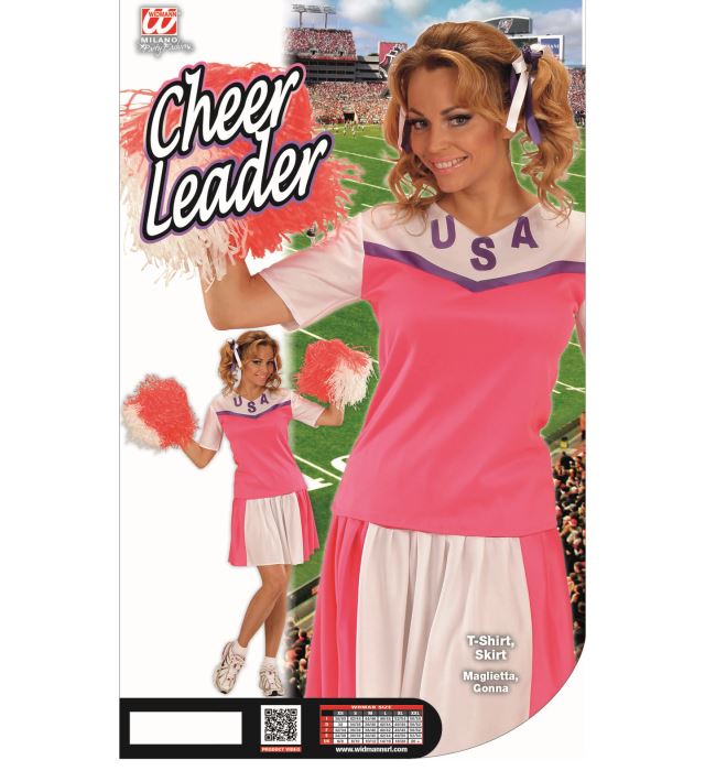 Cheerleader Kostüm Set mit Oberteil und Rock für Fasnacht und Karneval