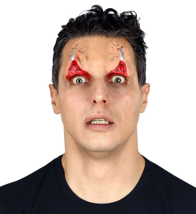 2 getackerte Augen mit Klebstoff als Halloween-Kostümzubehör