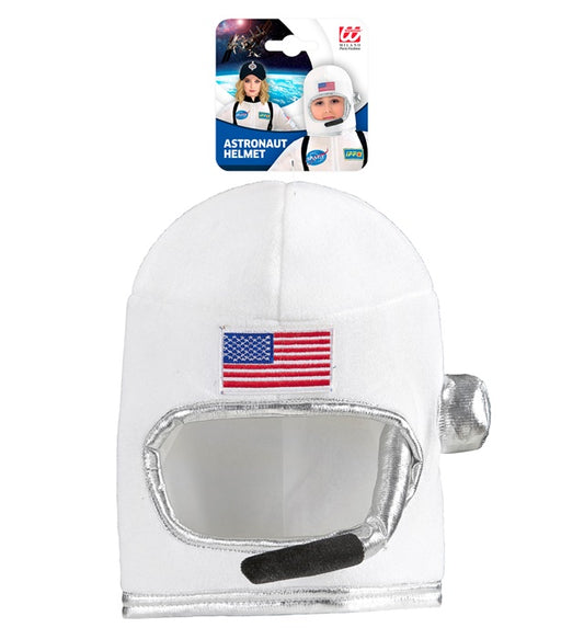 Kinder Astronautenhelm in weiss mit Details, ideal für Fasnacht und Karneval