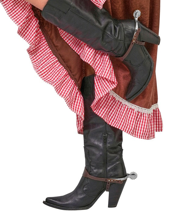 Silberne Sporen als Accessoire für Westernstiefel