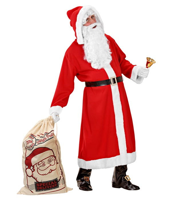 Weihnachtssack aus Jute in natürlicher Farbe mit Zugband 50x80 cm