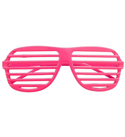 Neon pinke Atzenbrille für Fasnacht und Karneval