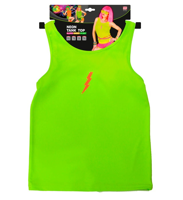 Neon grünes Tank Top für Fasnacht und Mottopartys