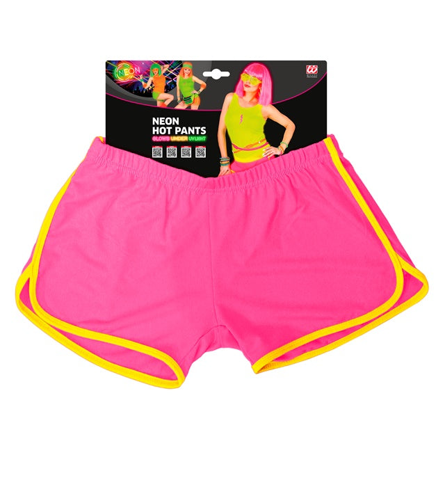 Neon pinke Hot Pants für Fasnacht und Karneval