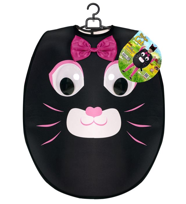 Kopfbedeckung Katze mit großen Riesenaugen - Fasnacht Accessoire