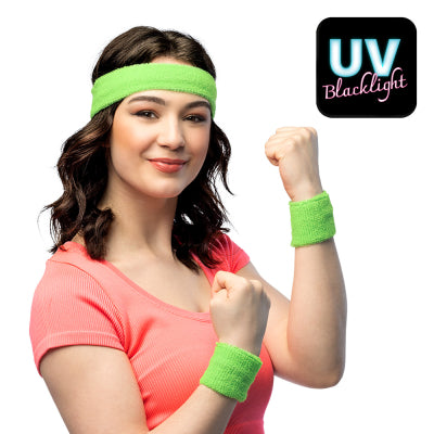 Boland Sportzubehör Schweissbänder Neon Grün – 3er-Set von