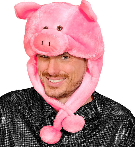 Lustiger Schweinhut als Fasnachtskostüm-Accessoire