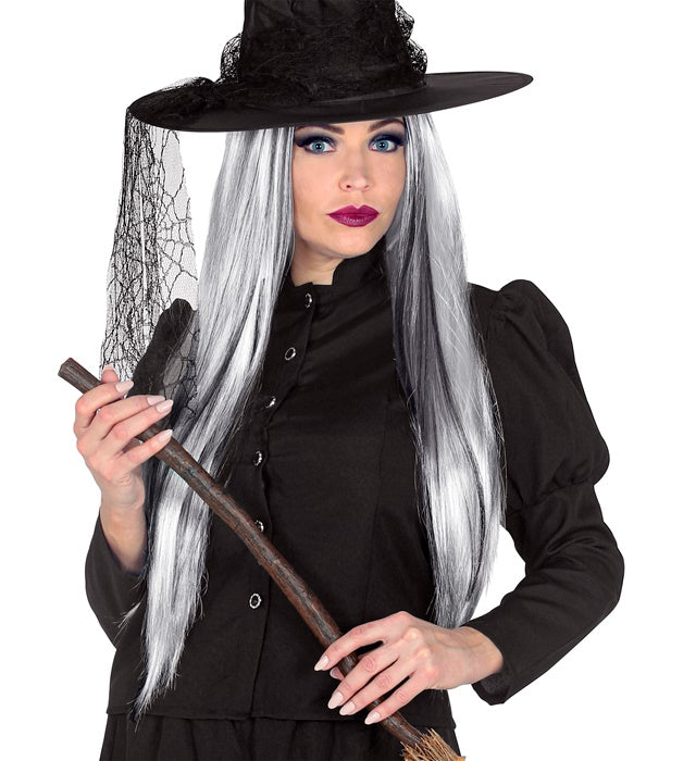Ghostly Spirit Perücke in weiss, schwebender Geisterlook für Halloween und Fasnacht