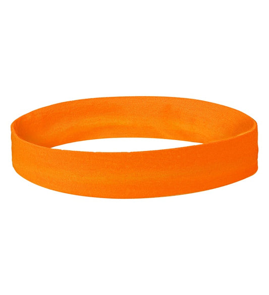 Neon orange Stirnband elastisch für Fasnacht und Mottoparty