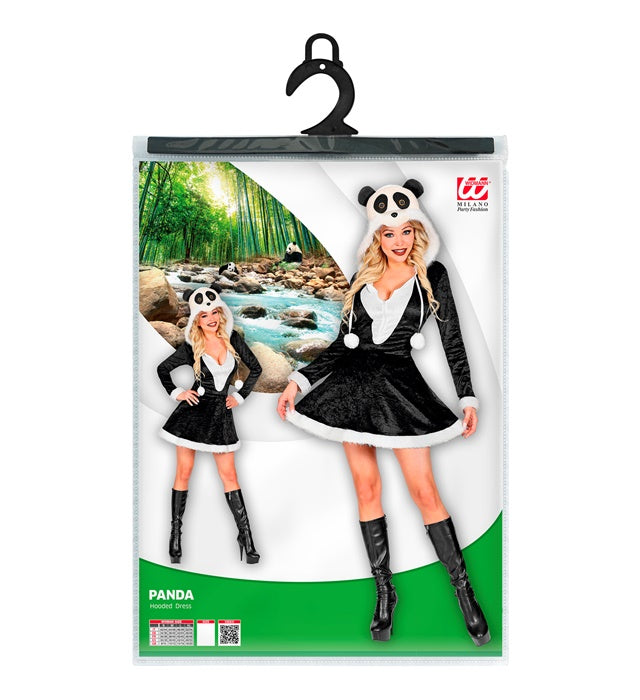 Panda Kostüm mit Kapuze für Fasnacht und Karneval