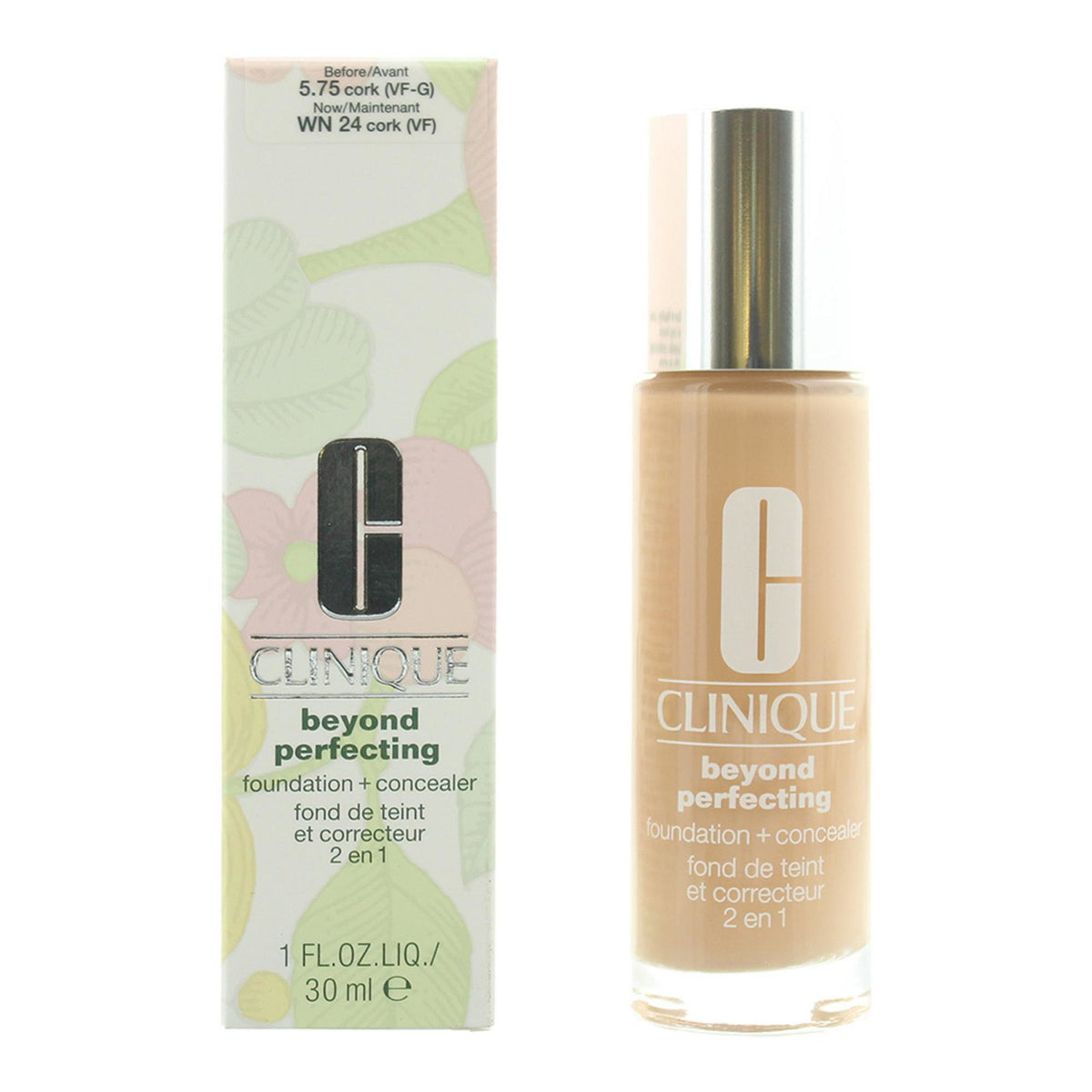 Clinique, Beyond Perfecting, Volle Abdeckung, natürliches Finish, Flüssige Grundierung & Concealer 2-in-1, 575, Kork, 30 ml