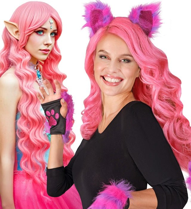 Rosa Spiral-Lockenperücke für Kinder in hochwertiger Dream Hair Qualität