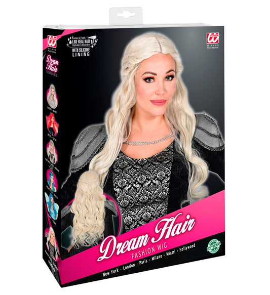 "DORNENKÖNIGIN DREAM HAIR PERÜCKE MIT HOCHWERTIGEM SILIKON LINING" in farbiger Box Blond