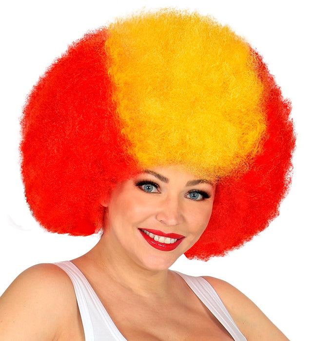 Lockenperücke Spanien mit dunklen, voluminösen Locken für Fasnacht und Karneval