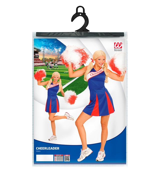 Rotes Cheerleader Kleid für Fasnacht und Karneval