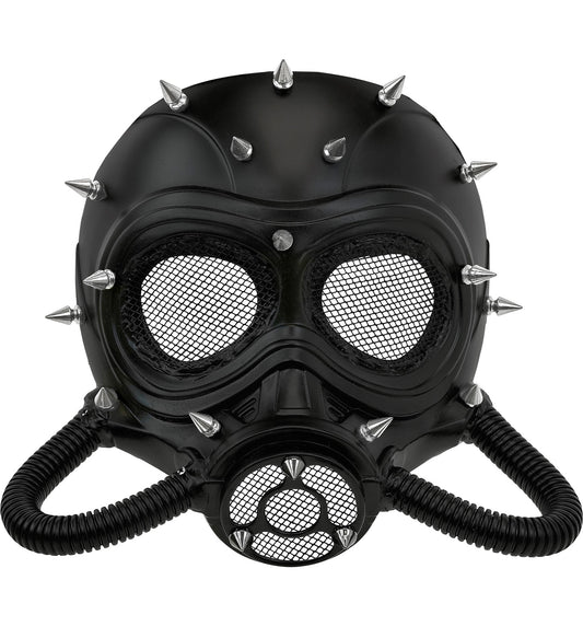 Gasmaske mit Nieten Schwarz