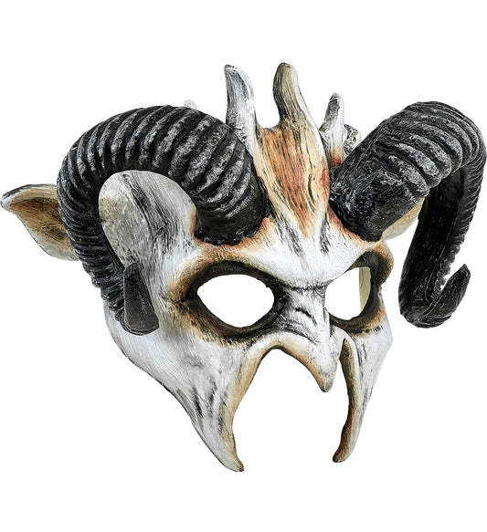 Dämonmaske PVC Commedia Dell'Arte Dämon mit Hörner