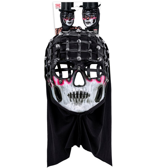 MASKE LEBENDE TOTE MIT KAPUZE UND NIETEN Diverse Farben