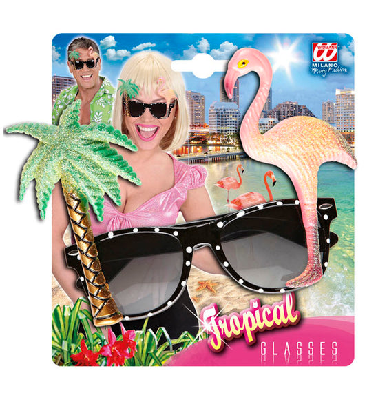 TROPISCHE BRILLE FLAMINGO Diverse Farben