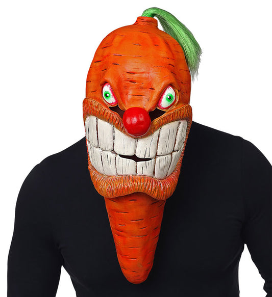 Ganzkopf-Maske in Form einer grossen Karotte für Fasnacht und Karneval