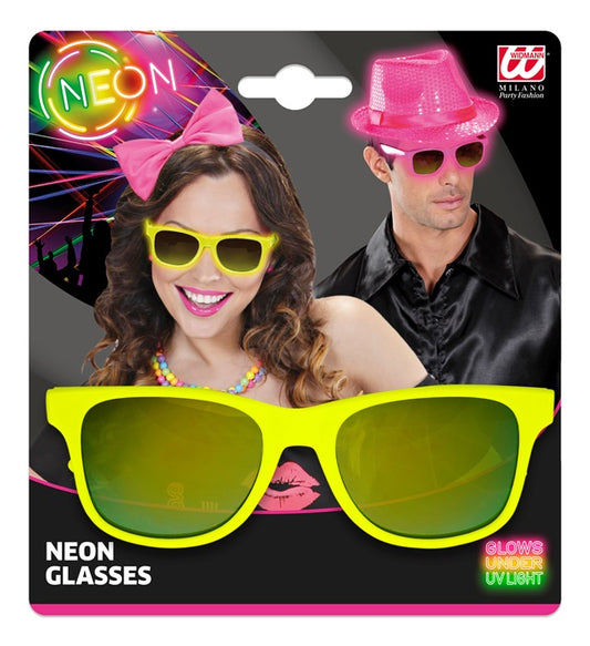 NEON GELBE 80er JAHRE BRILLE MIT GLÄSERN REVO Neon - Gelb