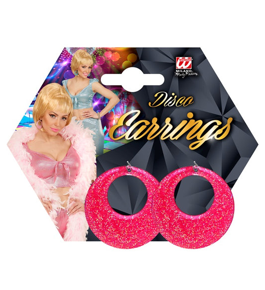 Pinke NDE Ohrringe als Fasnacht-Accessoire