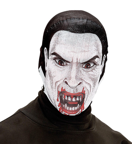 Stoff-Maske Vampir mit elastischem Band für Halloween und Fasnacht