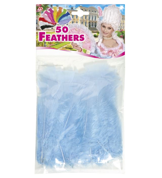 Türkise Federn ca. 10 cm, 50 Stück für Bastel- und Dekorationszwecke