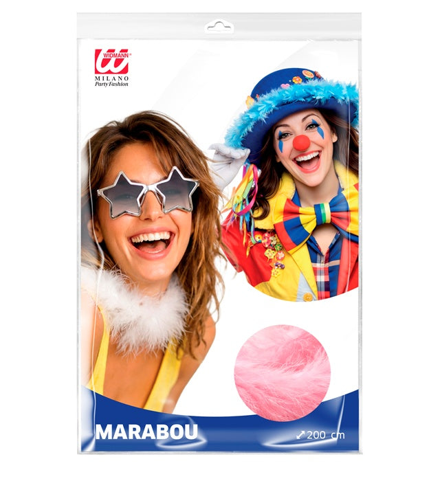 Hellrosa Marabou-Federboa 2 Meter lang als Kostüm-Accessoire