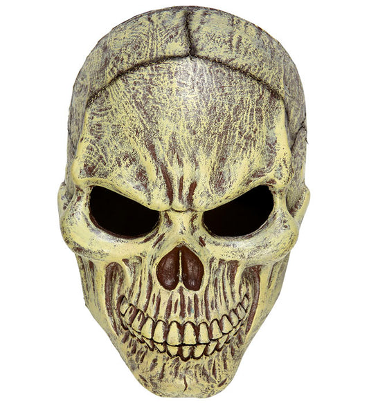Halbmaske Totenkopf aus Schaumlatex auf weißem Hintergrund