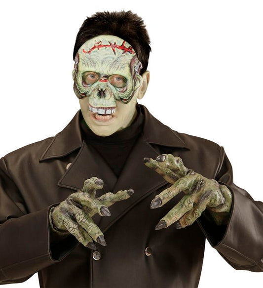 Monster-Maske ohne Kinn aus Stoff für Fasnacht und Halloween