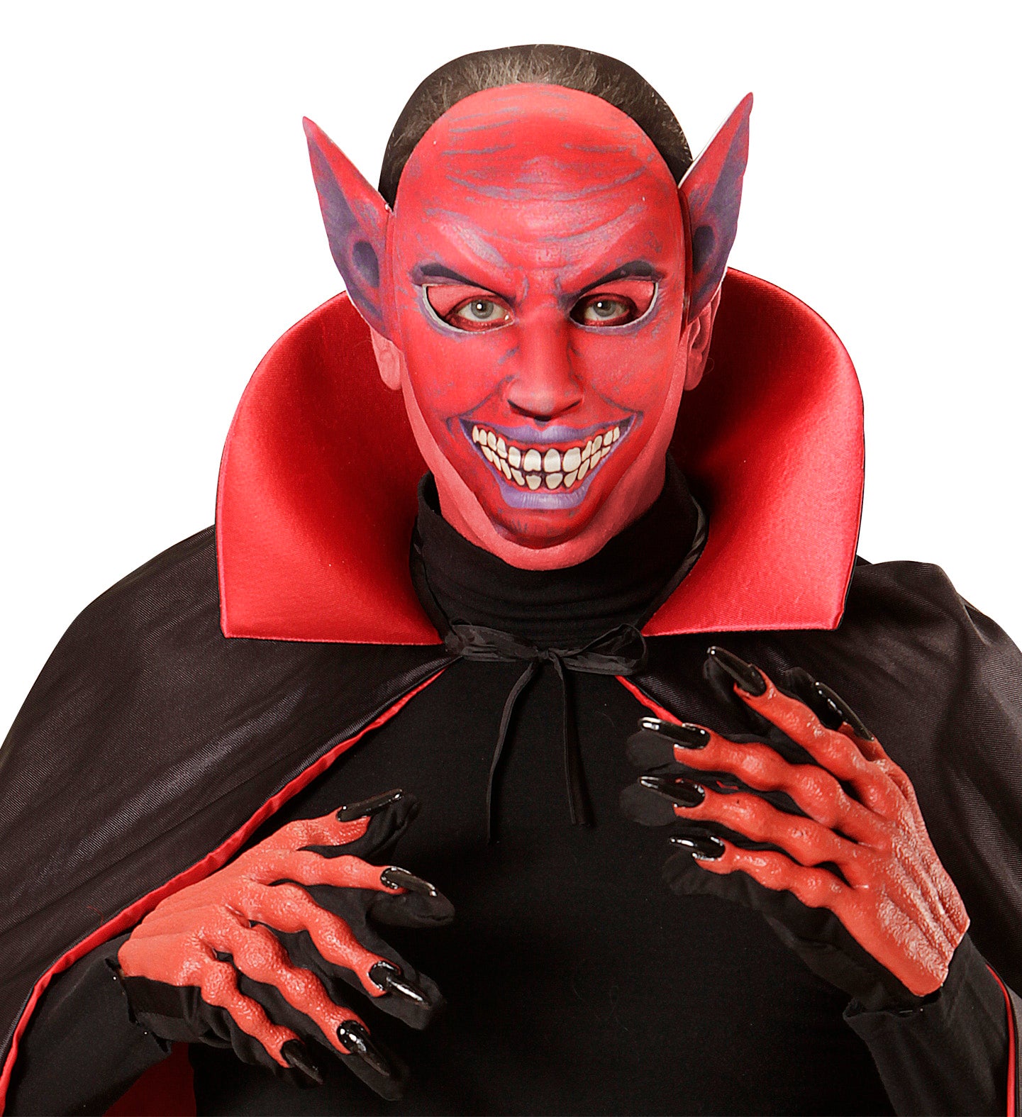 TEUFEL HALBMASKE AUS STOFF