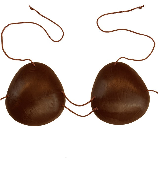 "KOKOSNUSS-BH" aus Kunststoff Braun