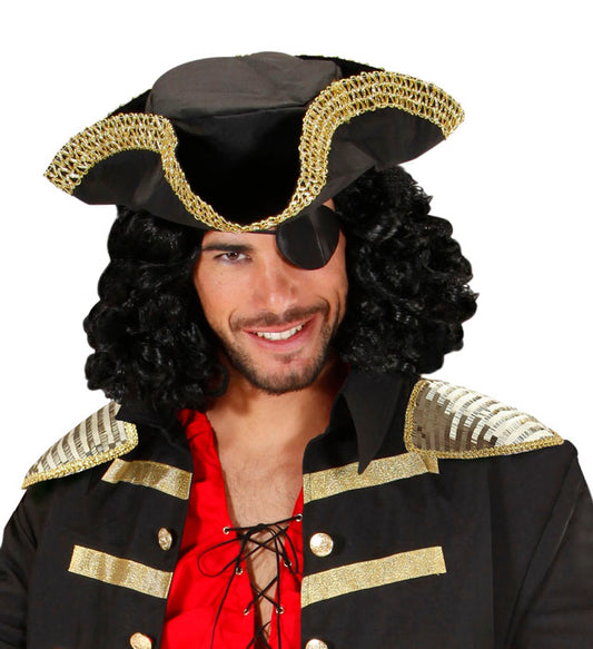 Goldene Epauletten für Piratenkostüm, Set aus zwei Schulterstücken