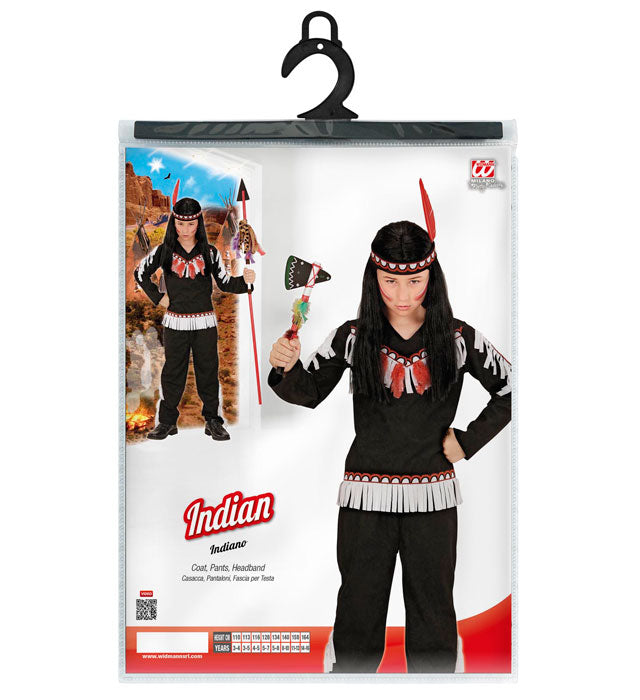 Indianer Kostüm Set bestehend aus Oberteil, Hose und Stirnband für Fasnacht