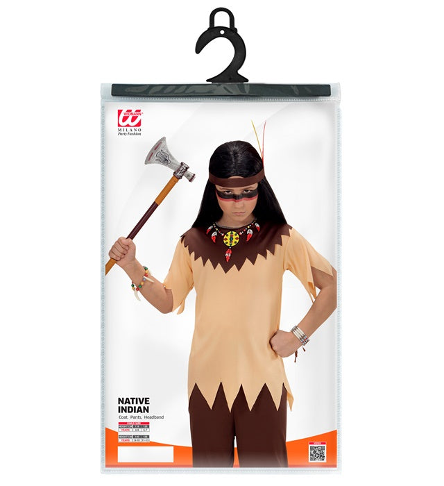 Indianer-Kostüm bestehend aus Oberteil, Hose und Stirnband für Fasnacht