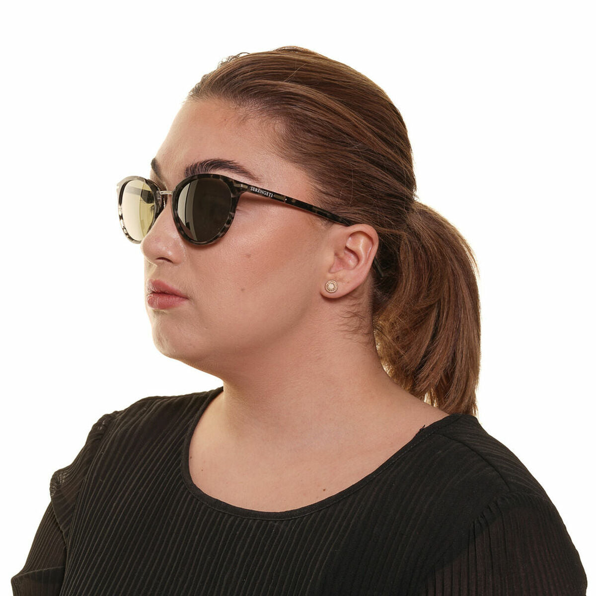 Serengeti Damensonnenbrille Serengeti 8847 Elyna 54 Shiny Black Tortoise