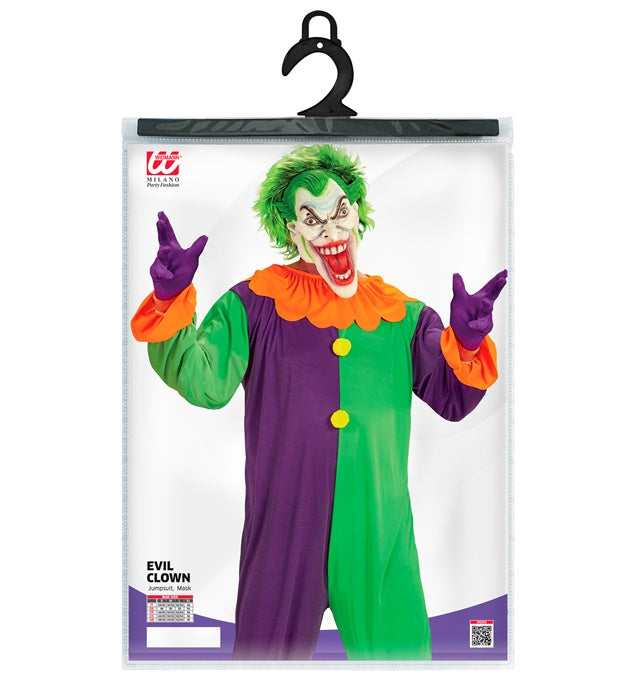 Evil Joker Maske mit gruseligem Lächeln für Fasnacht und Halloween