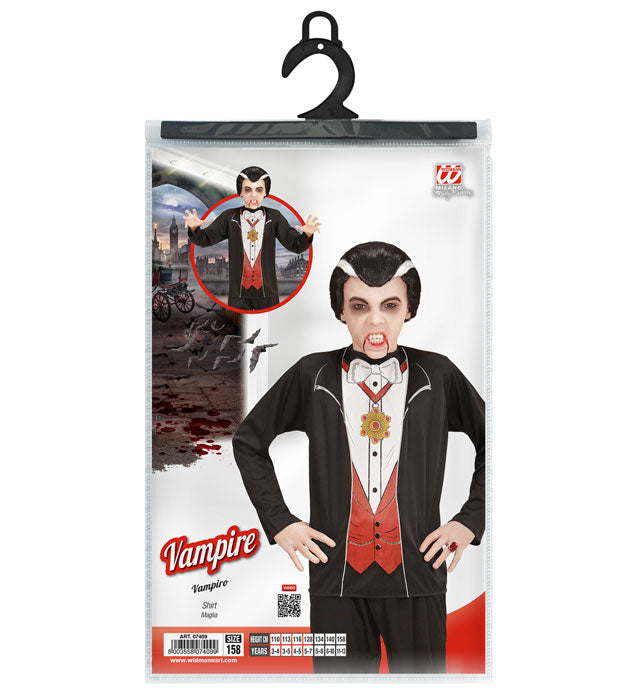 Vampir Shirt mit klassischem Design für Fasnacht und Halloween