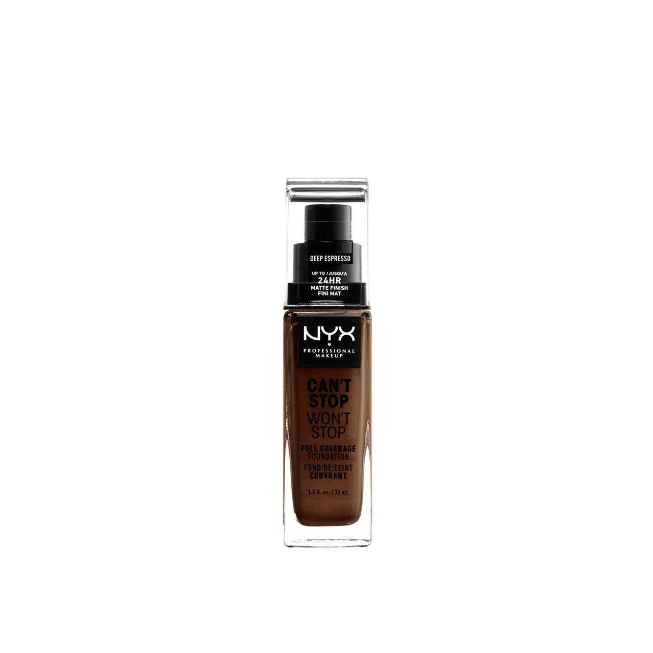 NYX NYX Can't Stop Won't Stop Full Coverage Foundation Deep Espresso 30 ml