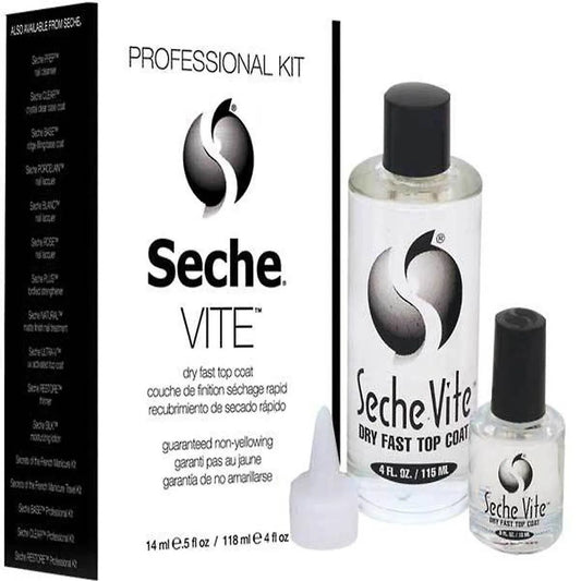 SECHE SECHE Top Coat Dry Fast 2er Set schnelltrocknender Überlack Nagellack Kosmetik