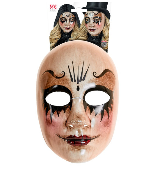 Commedia dell'Arte Maske Unheimliche Frau mit mysteriösem Design