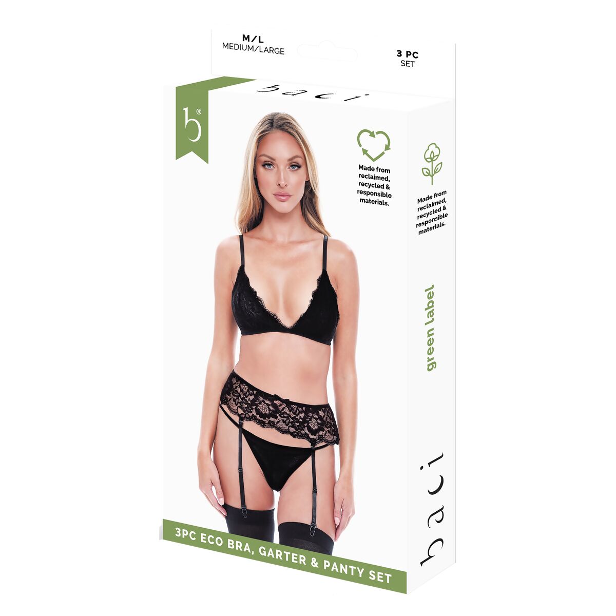 Unterwäsche-Set Baci Lingerie Schwarz (S/M)