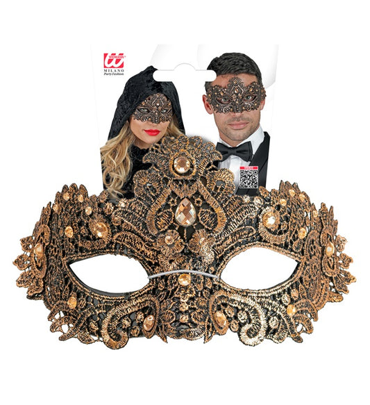 Theater Augenmaske in Bronze mit elastischem Band